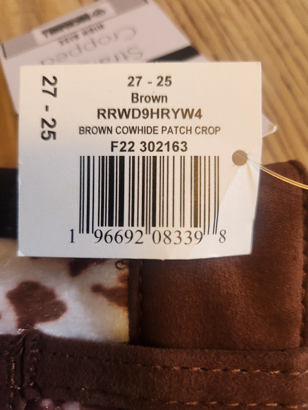 NWT Rock & Roll Cowgirl Cowhide Capris  27x25 - Picture 8 of 8
